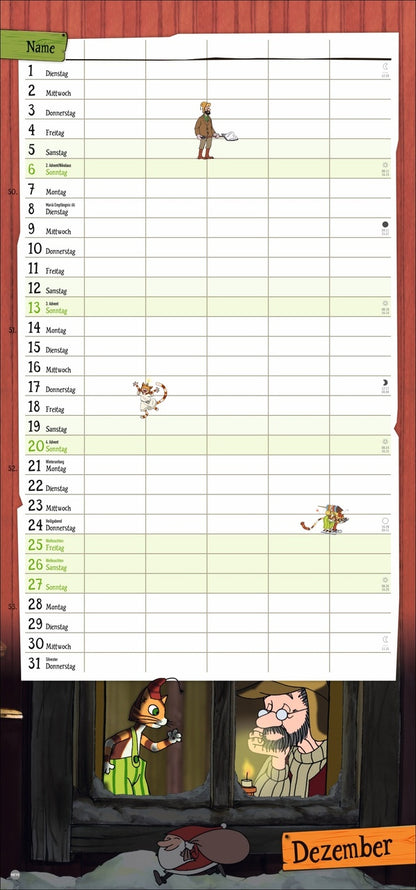 Pettersson and Findus - Calendar 2025 - 42 x 30 cm - DuMont Verlag