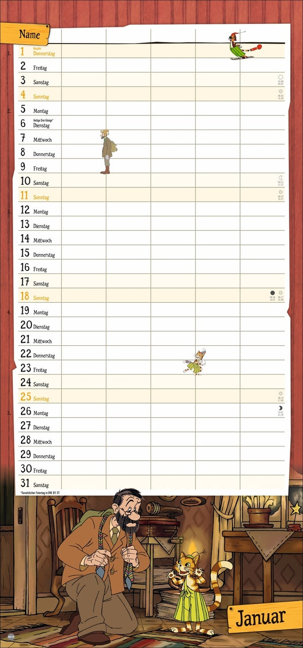 Pettersson and Findus - Calendar 2025 - 42 x 30 cm - DuMont Verlag