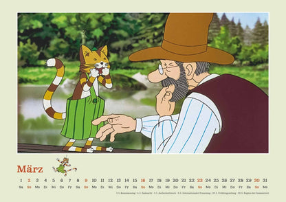 Pettersson und Findus - Kalender 2025 - 42 x 30 cm - DuMont Verlag