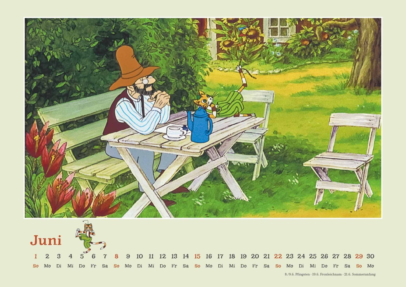 Pettersson und Findus - Kalender 2025 - 42 x 30 cm - DuMont Verlag