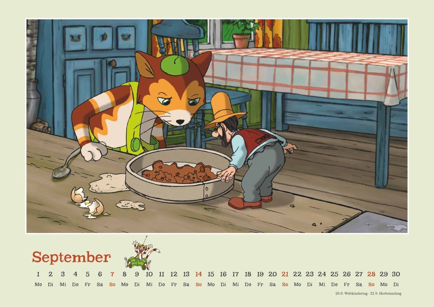 Pettersson und Findus - Kalender 2025 - 42 x 30 cm - DuMont Verlag