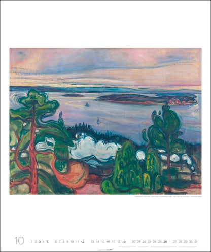 Edvard Munch - Wandkalender 2025 - 55 x 46 cm - Weingarten Kunstverlag