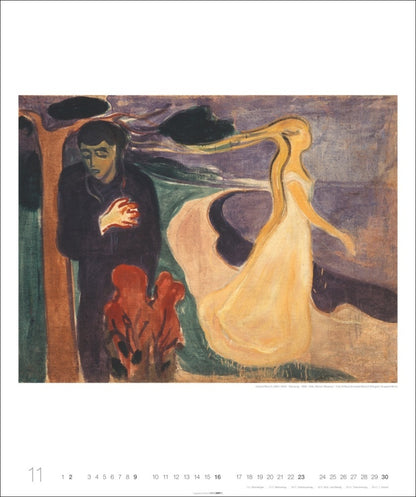 Edvard Munch - Wandkalender 2025 - 55 x 46 cm - Weingarten Kunstverlag