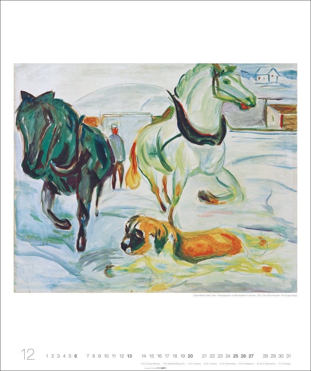 Edvard Munch - Wall Calendar 2026 - 55 x 46 cm - Weingarten Art Publishers