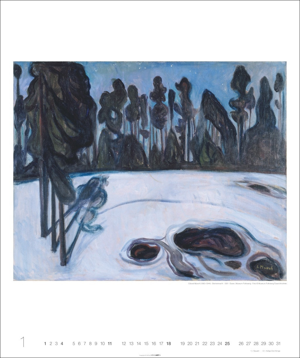 Edvard Munch - Wall Calendar 2026 - 55 x 46 cm - Weingarten Art Publishers