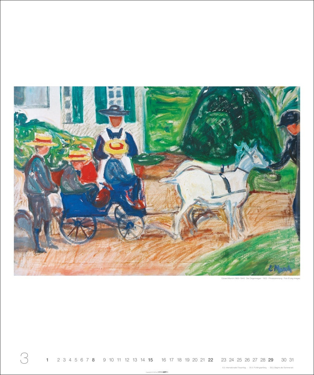 Edvard Munch - Wall Calendar 2026 - 55 x 46 cm - Weingarten Art Publishers