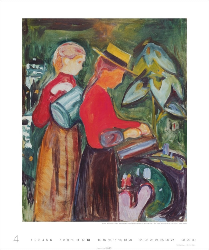 Edvard Munch - Wandkalender 2025 - 55 x 46 cm - Weingarten Kunstverlag