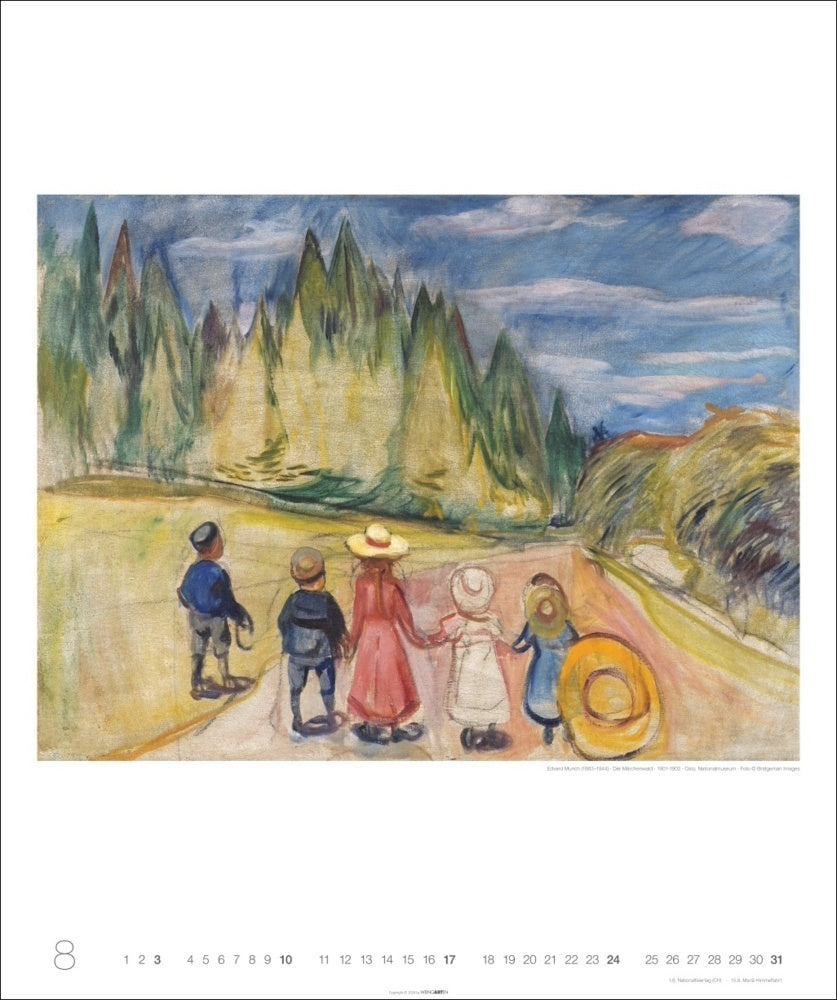 Edvard Munch - Wandkalender 2025 - 55 x 46 cm - Weingarten Kunstverlag