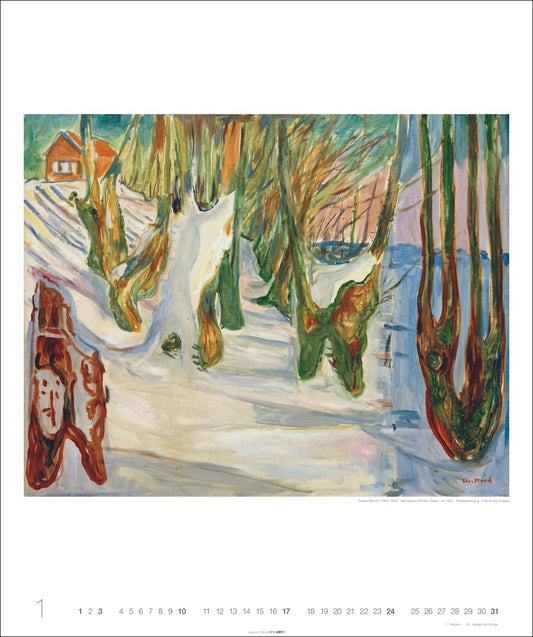 Edvard Munch - Wandkalender 2027 - 55 x 46 cm - Weingarten Kunstverlag
