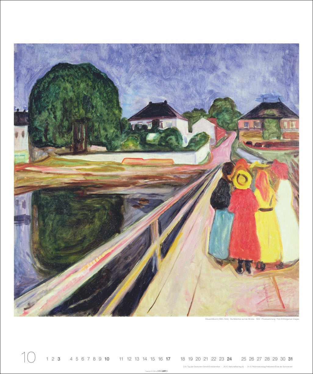 Edvard Munch - Wandkalender 2027 - 55 x 46 cm - Weingarten Kunstverlag
