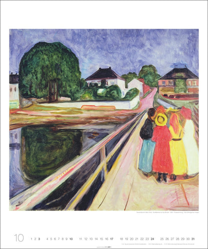 Edvard Munch - Wandkalender 2027 - 55 x 46 cm - Weingarten Kunstverlag