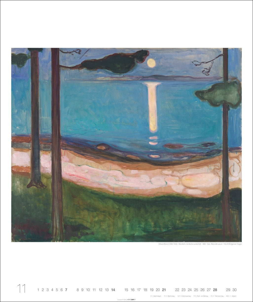 Edvard Munch - Wandkalender 2027 - 55 x 46 cm - Weingarten Kunstverlag