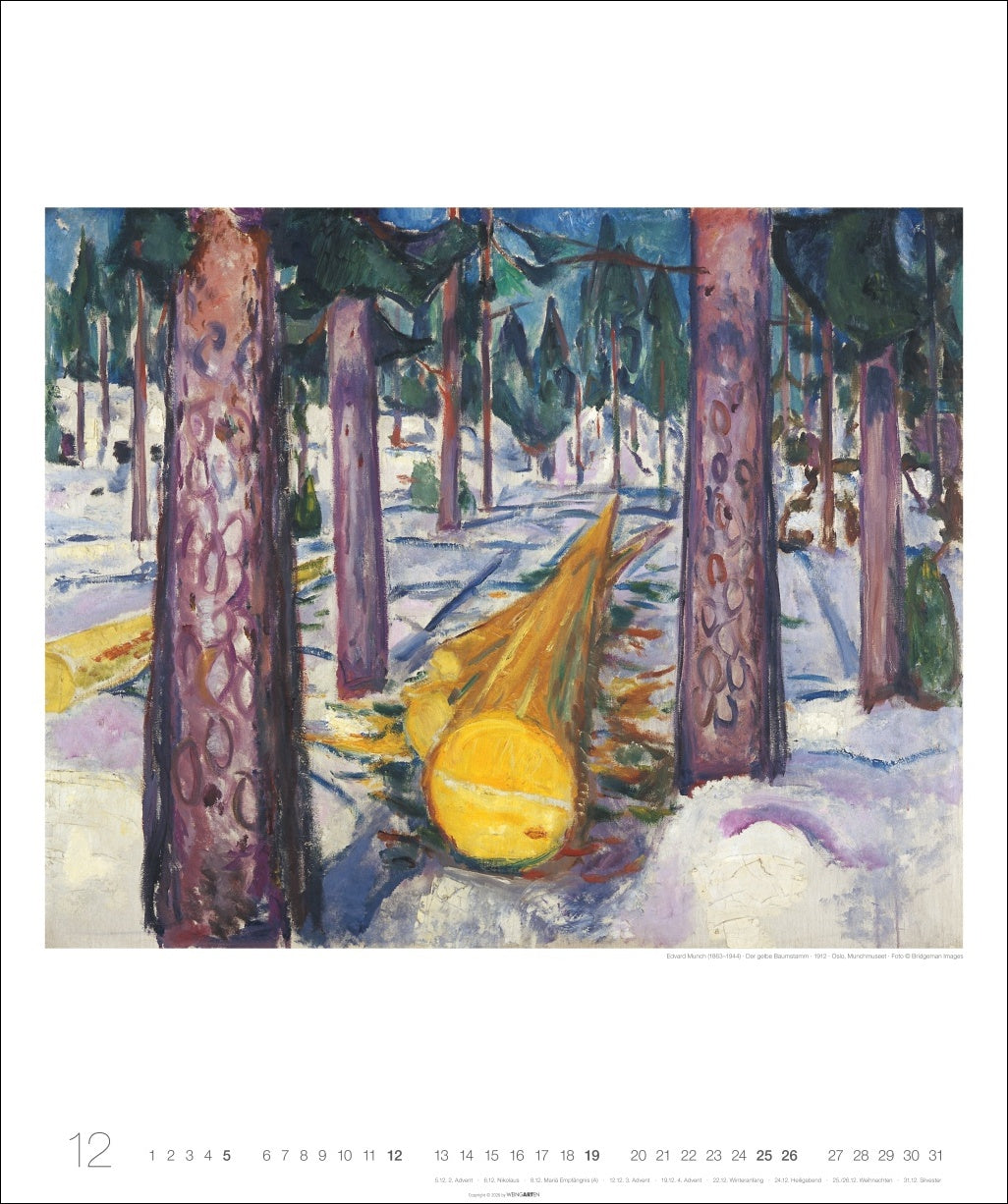 Edvard Munch - Wandkalender 2027 - 55 x 46 cm - Weingarten Kunstverlag