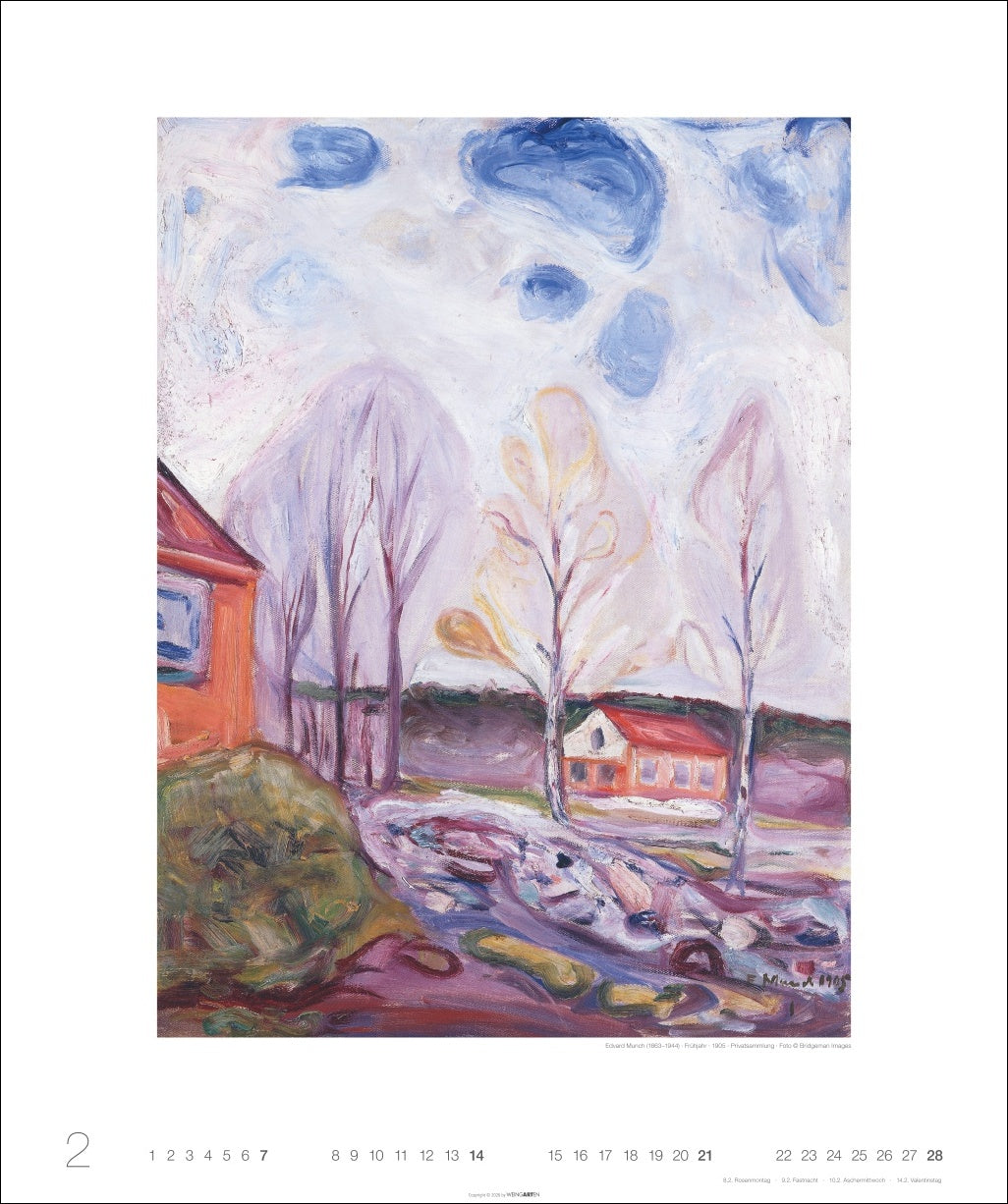 Edvard Munch - Wandkalender 2027 - 55 x 46 cm - Weingarten Kunstverlag