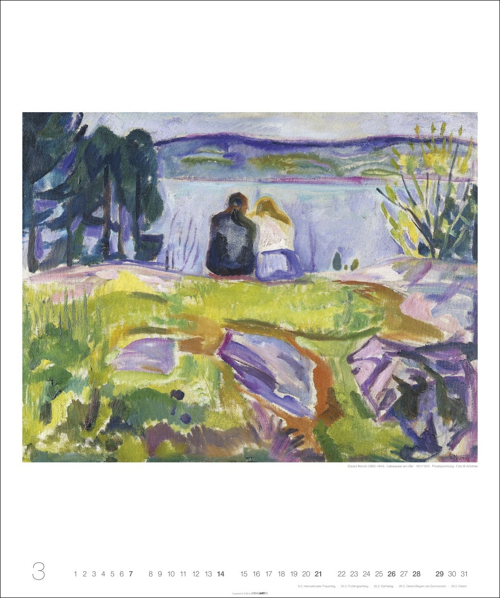 Edvard Munch - Wandkalender 2027 - 55 x 46 cm - Weingarten Kunstverlag