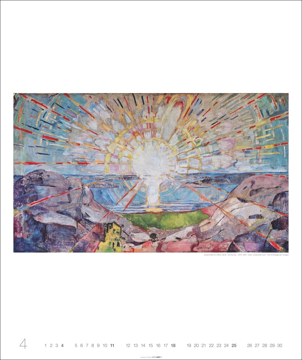 Edvard Munch - Wandkalender 2027 - 55 x 46 cm - Weingarten Kunstverlag
