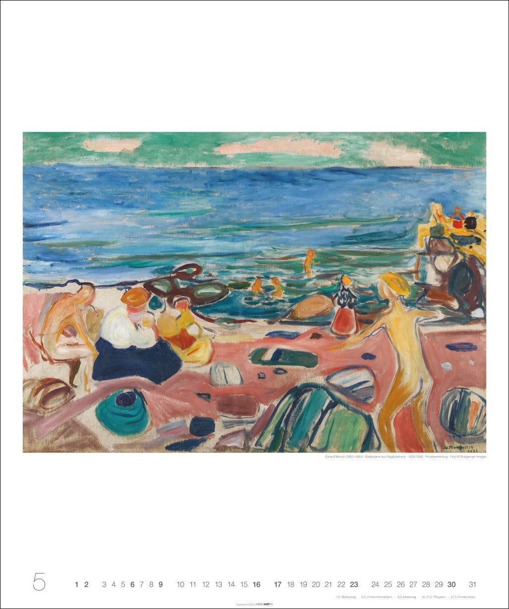 Edvard Munch - Wandkalender 2027 - 55 x 46 cm - Weingarten Kunstverlag