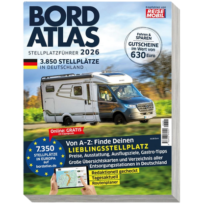 BORDATLAS - Stellplatzführer 2026 -  Deutschland - Europa