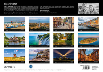 Dänemark - 360° Premium-Wandkalender 2027 - 50 x 35 cm - 360Grad Medien