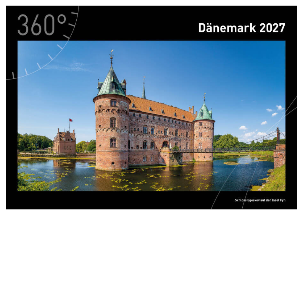 Dänemark - 360° Premium-Wandkalender 2027 - 50 x 35 cm - 360Grad Medien