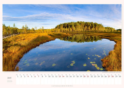 Nordische Nationalparks - Wandkalender 2026 - 59 x 42 cm - Trabandt Medien