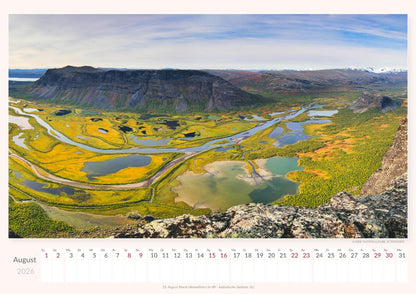 Nordische Nationalparks - Wandkalender 2026 - 59 x 42 cm - Trabandt Medien