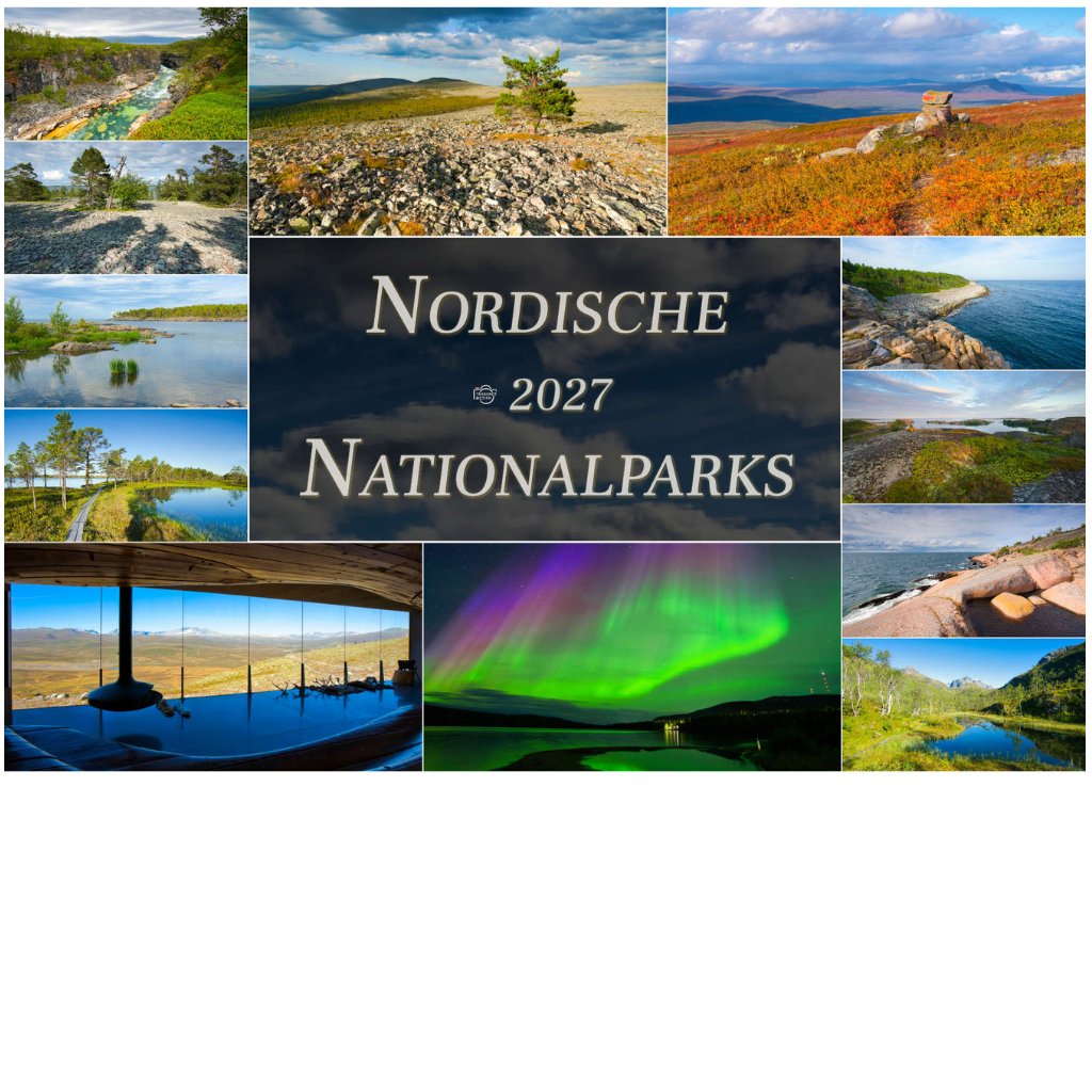 Nordische Nationalparks - Wandkalender 2027 - 59 x 42 cm - Trabandt Medien