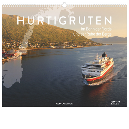 Hurtigruten - Wandkalender 2027 - 52 x 43 cm - Alpha Edition