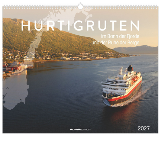Hurtigruten - Wandkalender 2027 - 52 x 43 cm - Alpha Edition
