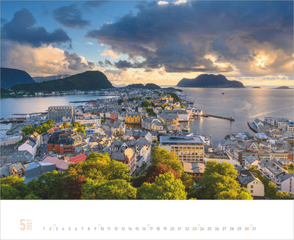 Hurtigruten - Wandkalender 2027 - 52 x 43 cm - Alpha Edition