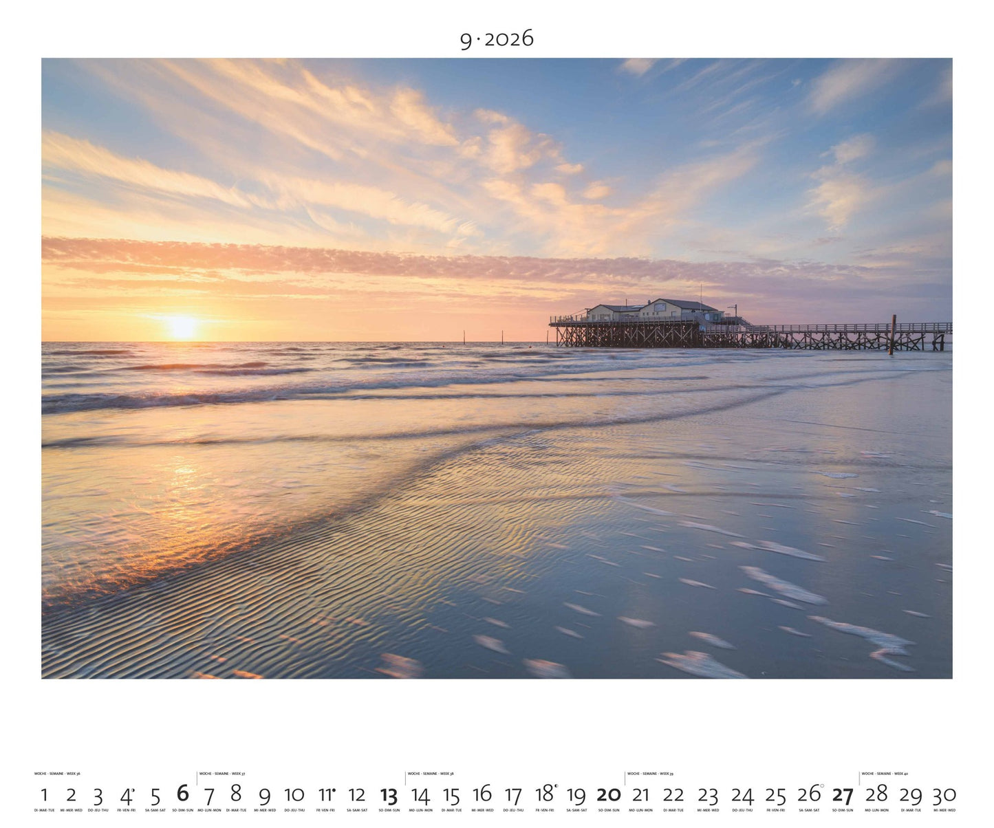 Nordisches Licht - Wandkalender 2025 - 60 x 50 cm - Palazzi