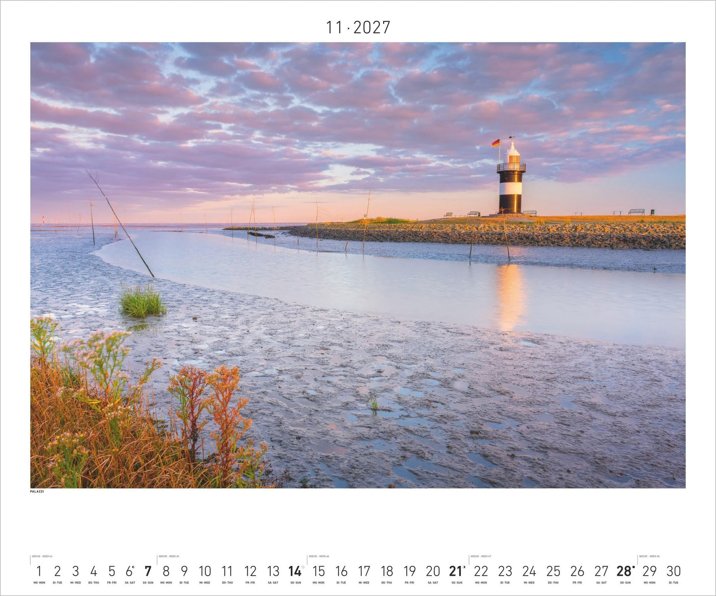Nordisches Licht - Wandkalender 2027 - 60 x 50 cm - Palazzi