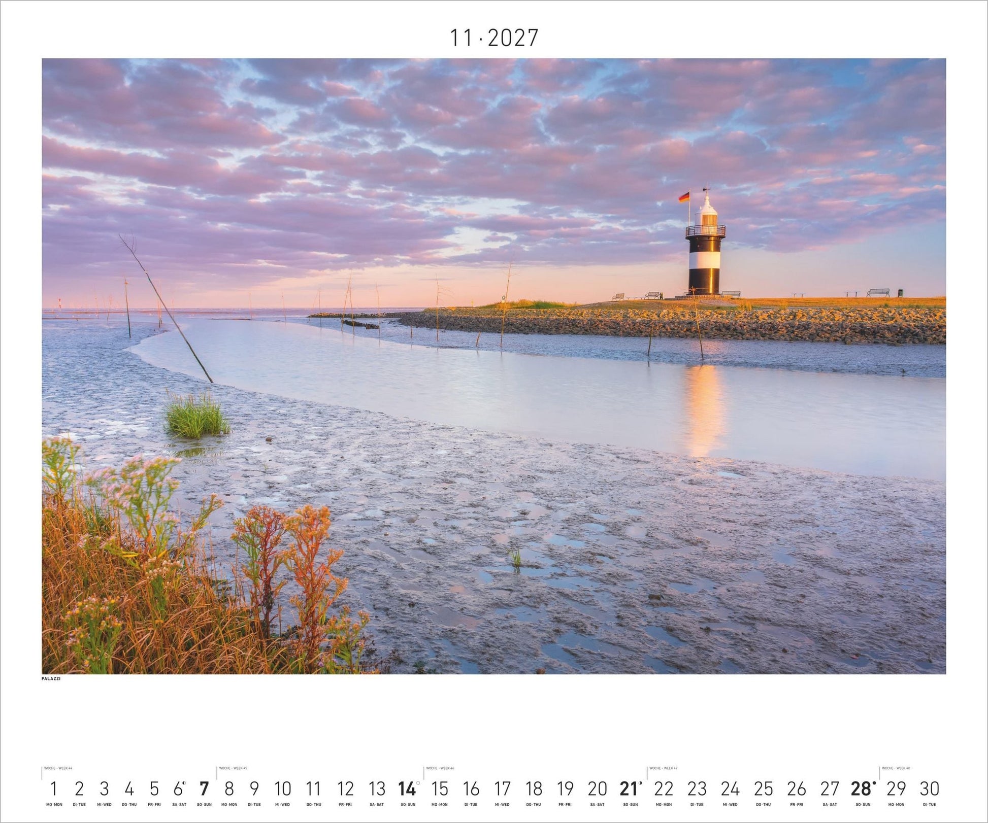 Nordisches Licht - Wandkalender 2027 - 60 x 50 cm - Palazzi