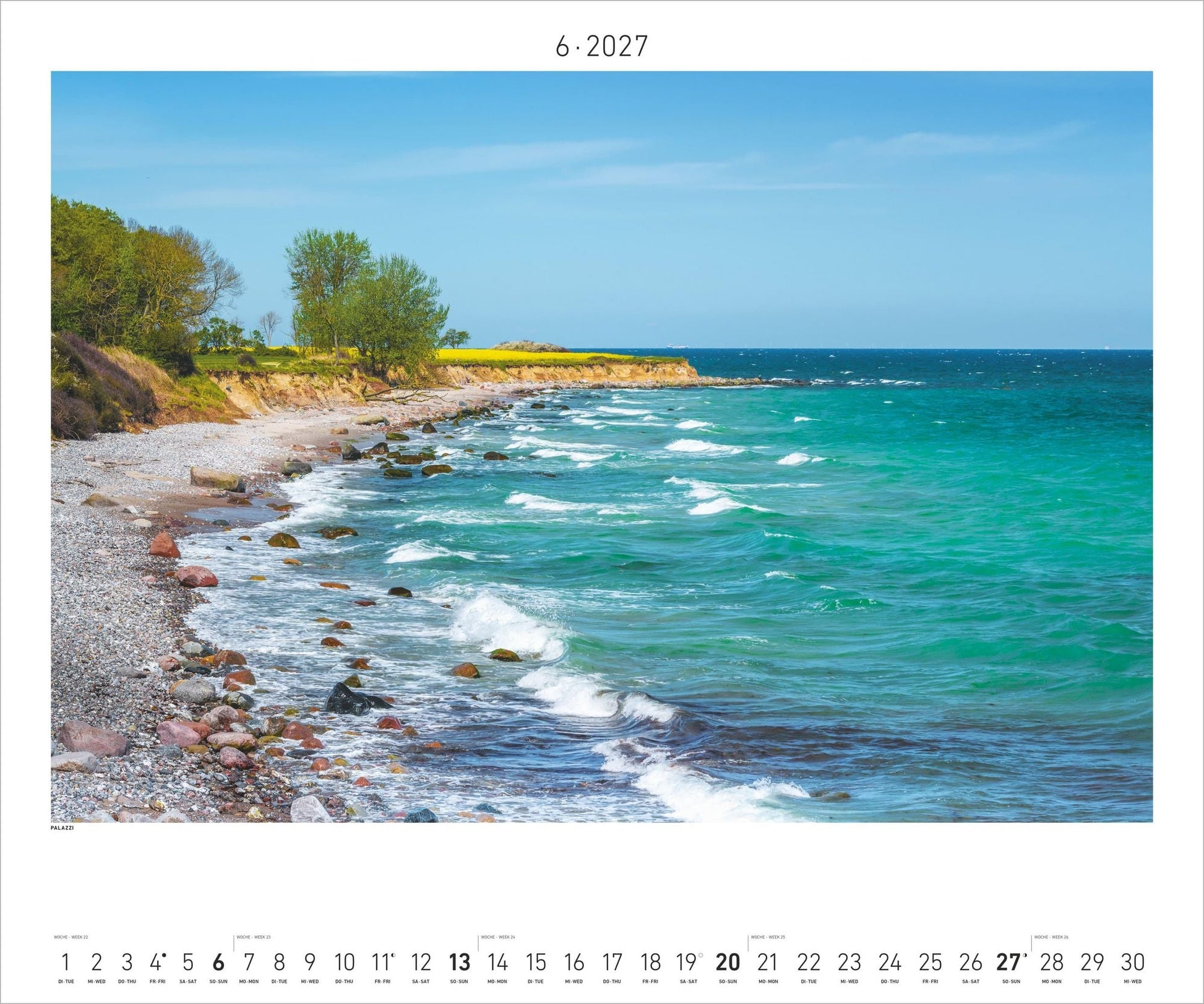 Nordisches Licht - Wandkalender 2027 - 60 x 50 cm - Palazzi