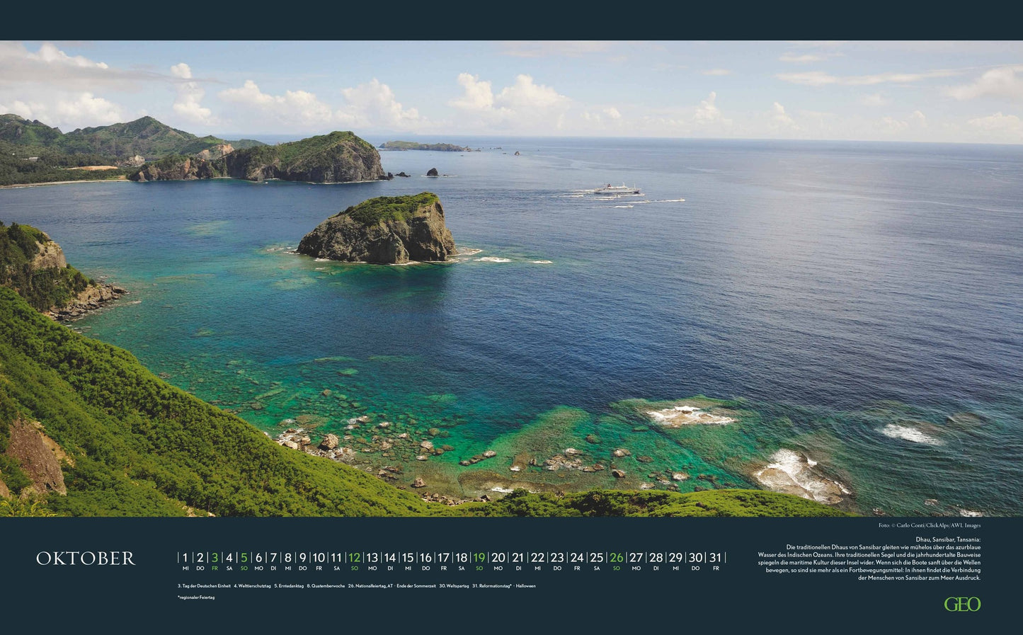 GEO Meer - Wandkalender 2026 - 58 x 36 cm