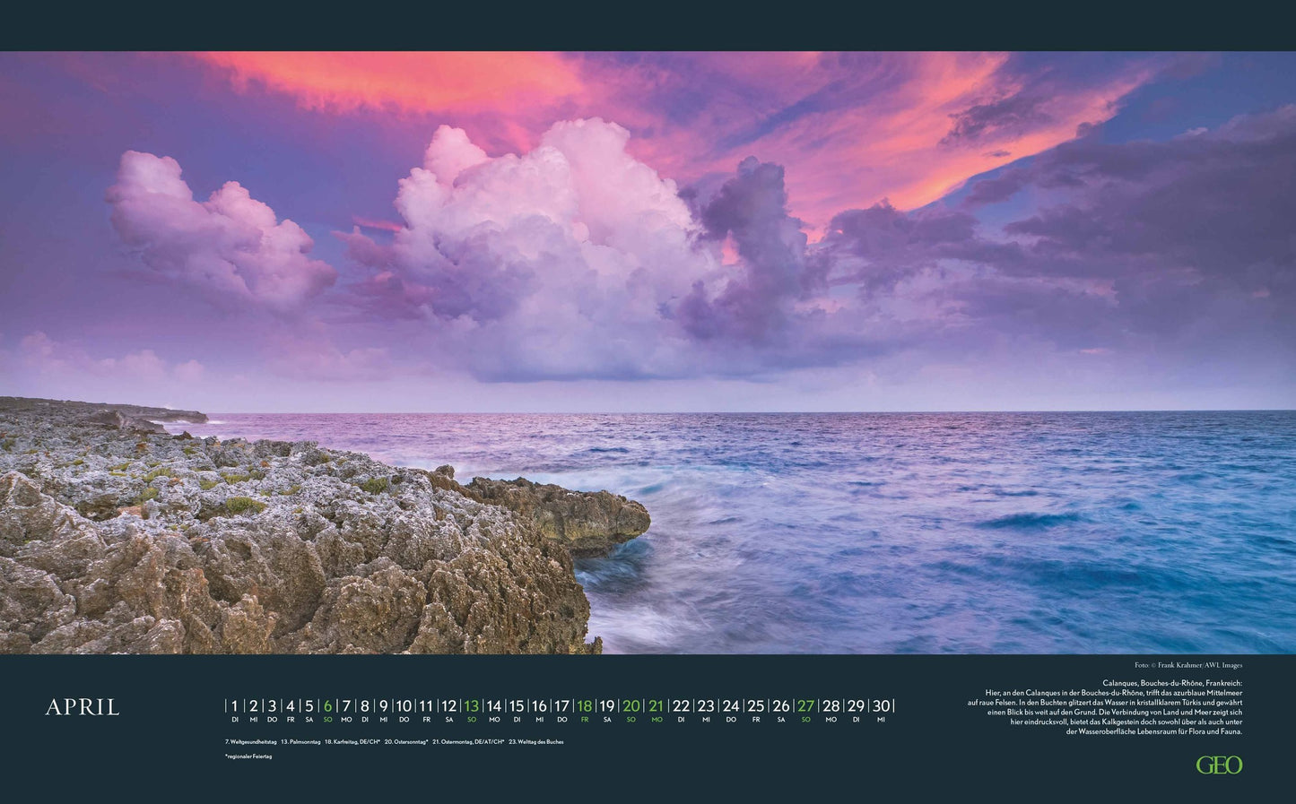 GEO Meer - Wandkalender 2026 - 58 x 36 cm
