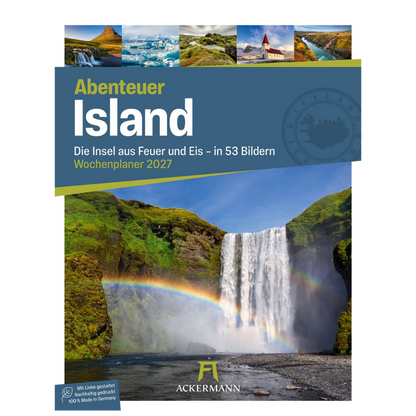 Island - Die Insel aus Feuer und Eis - Wochenplaner Kalender 2027 - 25 x 33 cm