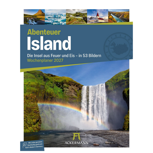 Island - Die Insel aus Feuer und Eis - Wochenplaner Kalender 2027 - 25 x 33 cm