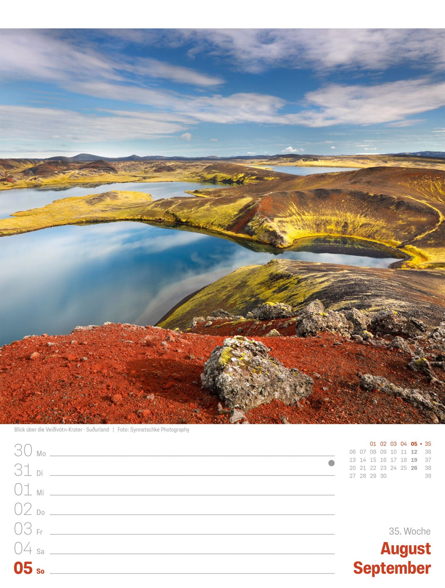 Island - Die Insel aus Feuer und Eis - Wochenplaner Kalender 2027 - 25 x 33 cm