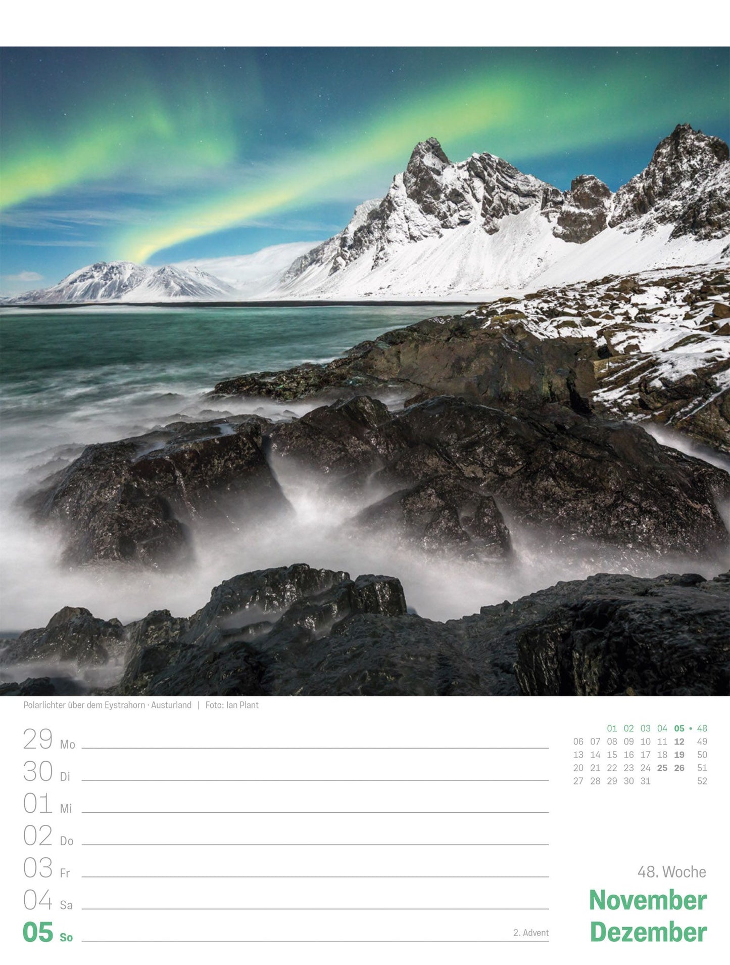Island - Die Insel aus Feuer und Eis - Wochenplaner Kalender 2027 - 25 x 33 cm