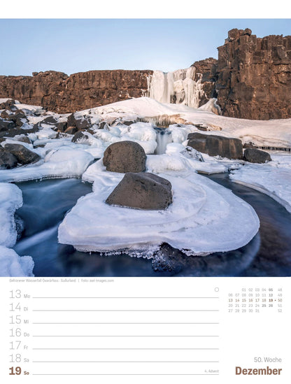 Island - Die Insel aus Feuer und Eis - Wochenplaner Kalender 2027 - 25 x 33 cm