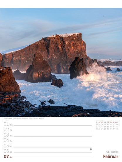 Island - Die Insel aus Feuer und Eis - Wochenplaner Kalender 2027 - 25 x 33 cm