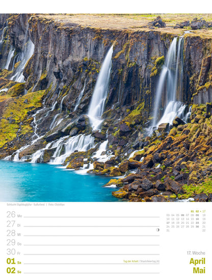 Island - Die Insel aus Feuer und Eis - Wochenplaner Kalender 2027 - 25 x 33 cm