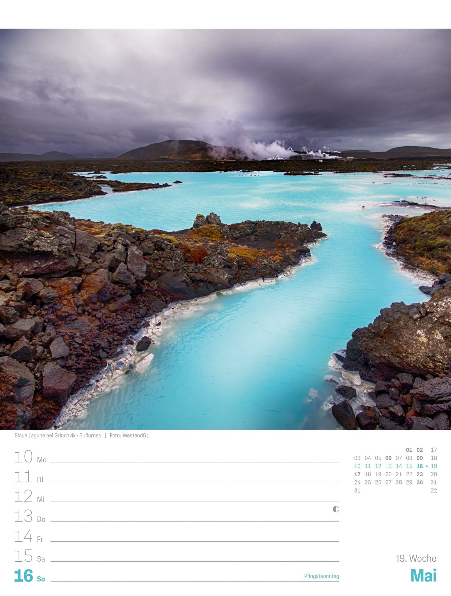 Island - Die Insel aus Feuer und Eis - Wochenplaner Kalender 2027 - 25 x 33 cm