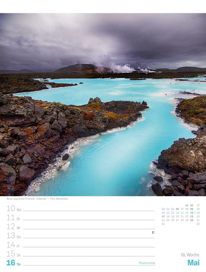 Island - Die Insel aus Feuer und Eis - Wochenplaner Kalender 2027 - 25 x 33 cm