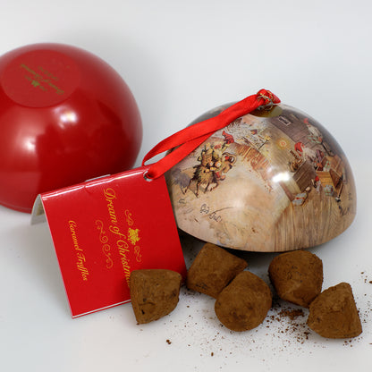 Schwedische Weihnachts-Pralinen in dekorativer Weihnachtskugel - 100 g
