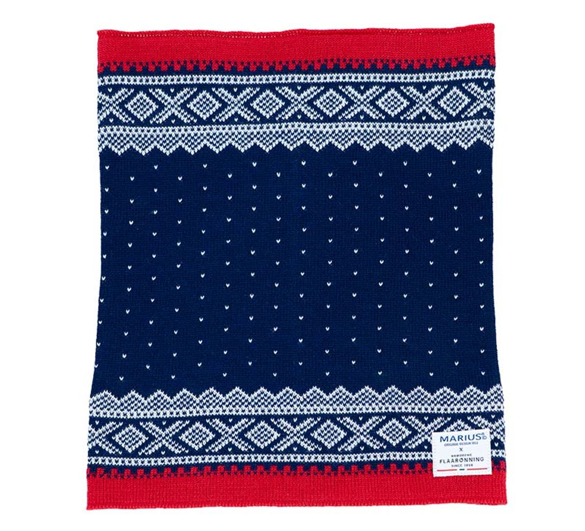 Marius Schlauchschal aus 100% Merinowolle - Blau / Weiß / Rot