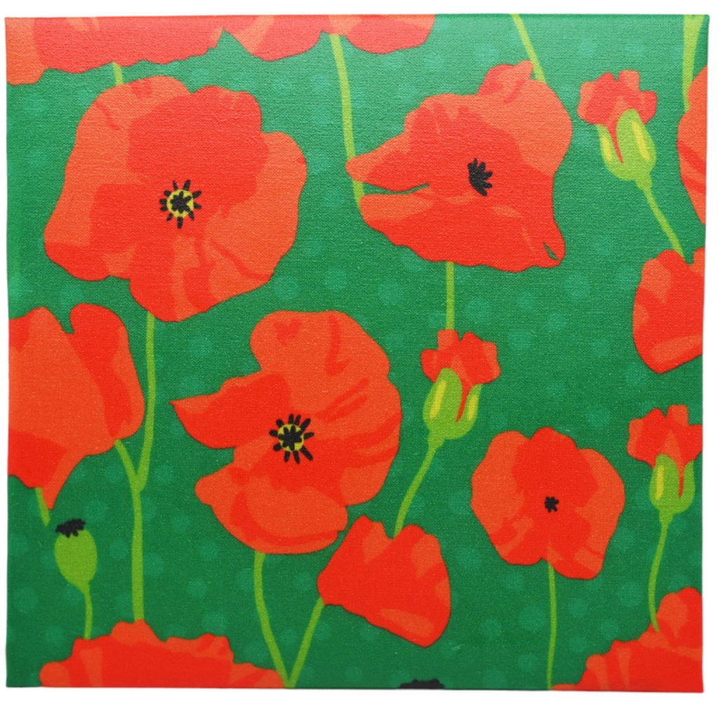 Bienenwachstuch Mohn - 3er-Set