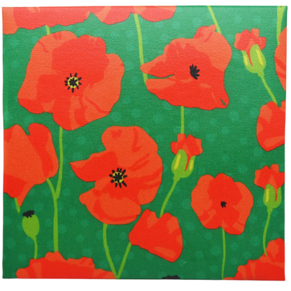 Bienenwachstuch Mohn - 3er-Set