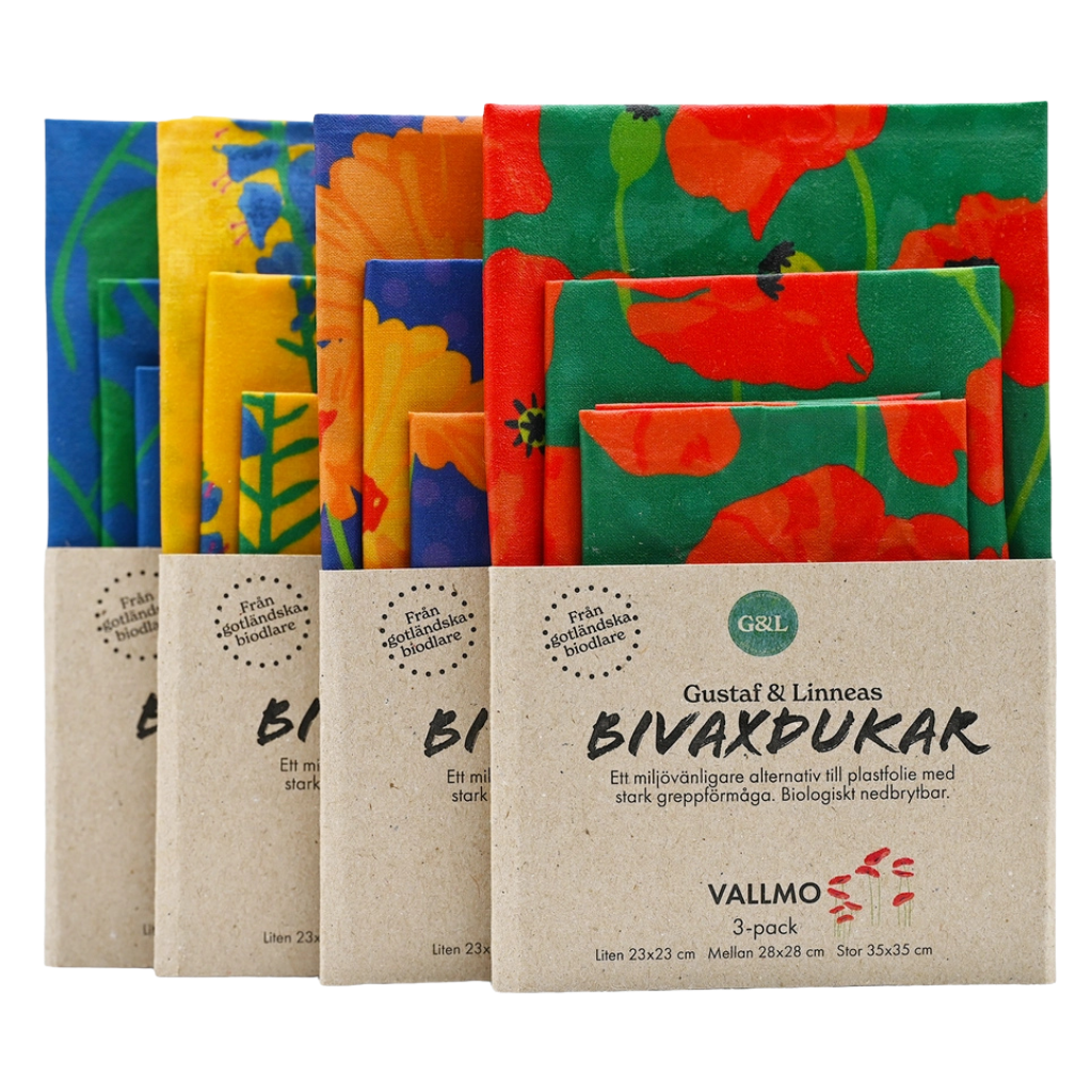 Bienenwachstuch blauer Natternkopf - 3er-Set